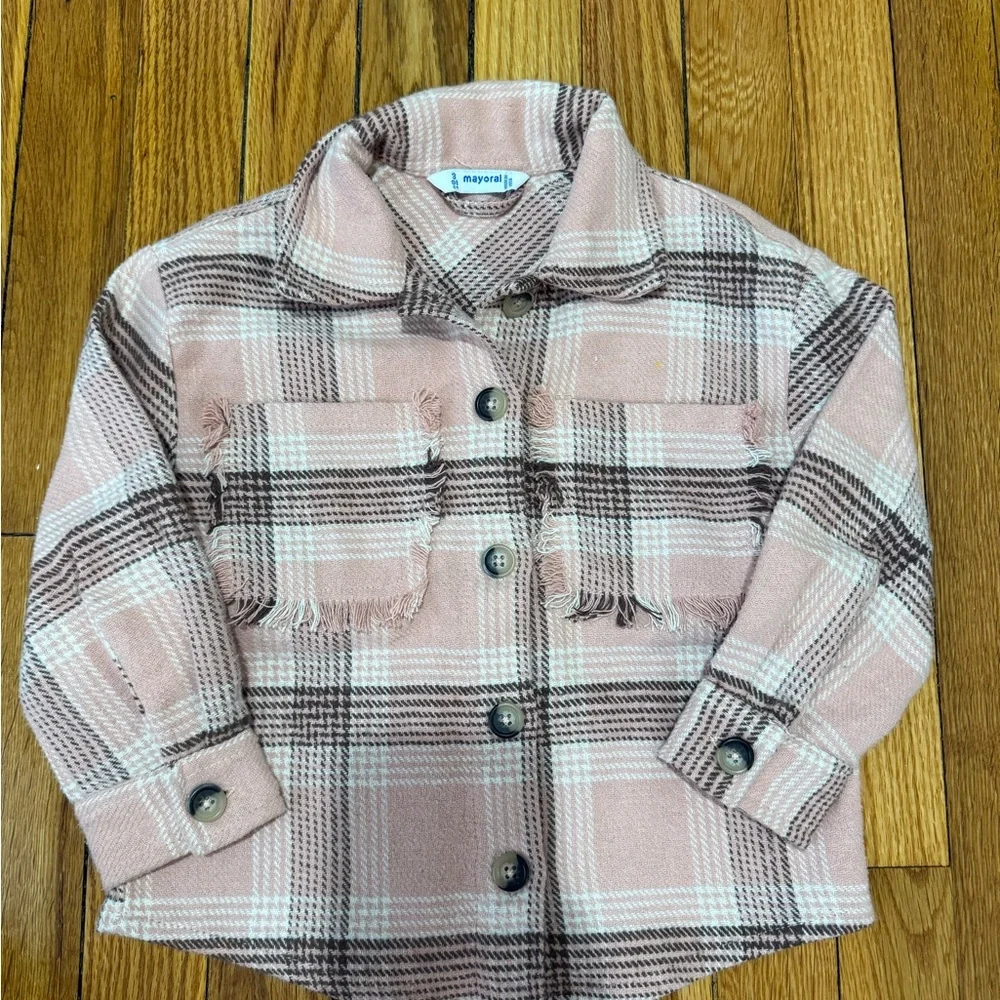 Pink Plaid Button-Up Jacket - Picture 2 of 5